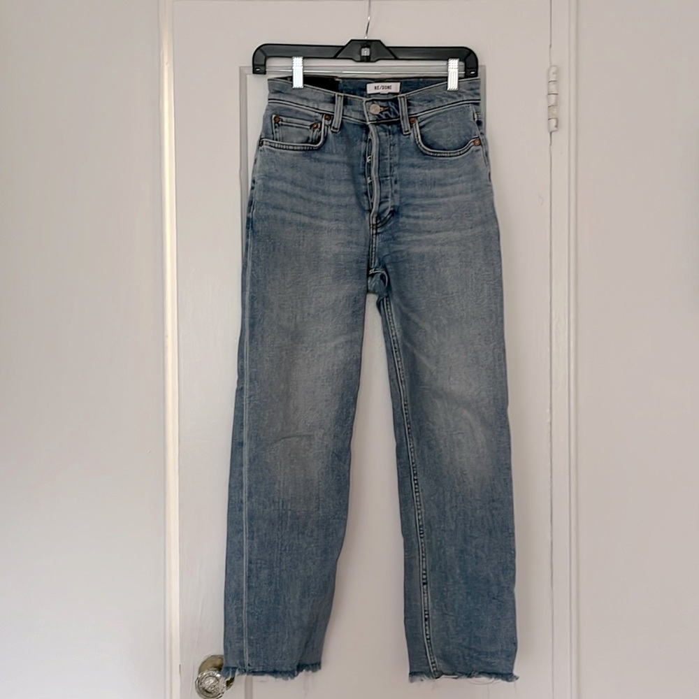 Re/done high right comfort stretch stove pipe jeans